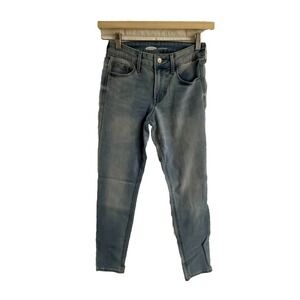OLD NAVY WOMENS JUNIORS‎ JEANS SIZE 0 POWER STRAIGHT LIGHT WASH MID RISE